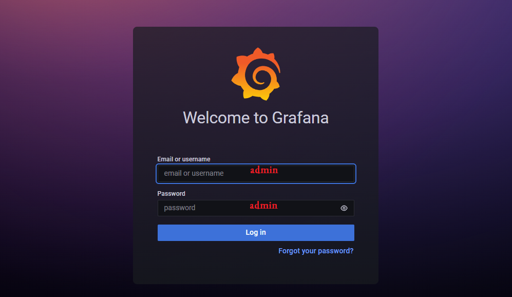 Login Grafana